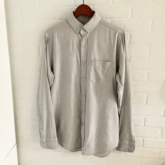 REVOLVE x Tom Ford Button down shirt Longsleeve Light Gray/Greige Minimalist 43 - Picture 4 of 13